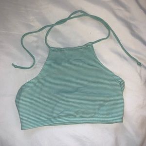 Stripped Halter Bralette